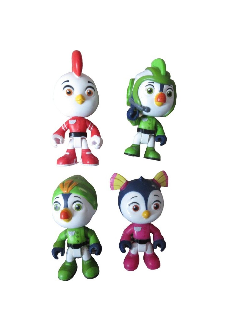 Lot of 4 Nick JR Top Wing Duck Vinyl Figures